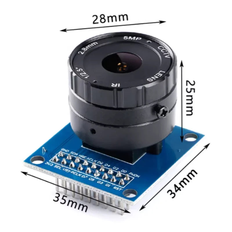 1pcs Adjustable Macro OV7670 Camera Module, with Universal CS Metal Adapter