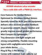 AS5600 Encoder PWM/I2C Interface Accuracy 12bit Brushless Motor AS5600 Magnetic Encoder with Wire