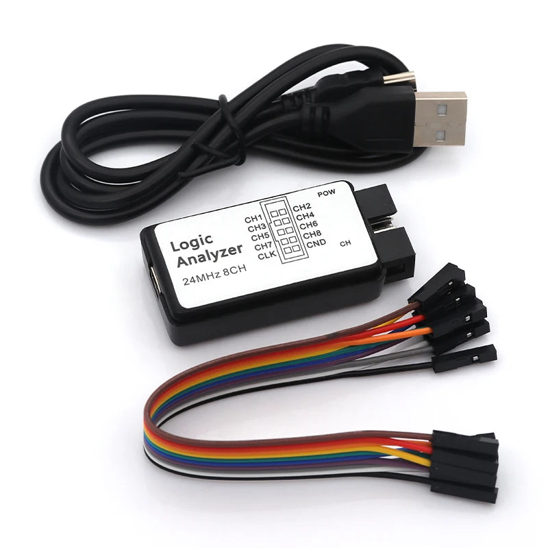 USB Logic Analyzer Microcontroller for ARM FPGA Debugger 8 Channels 24M Samples Set for Digital Electronics Testing ﻿