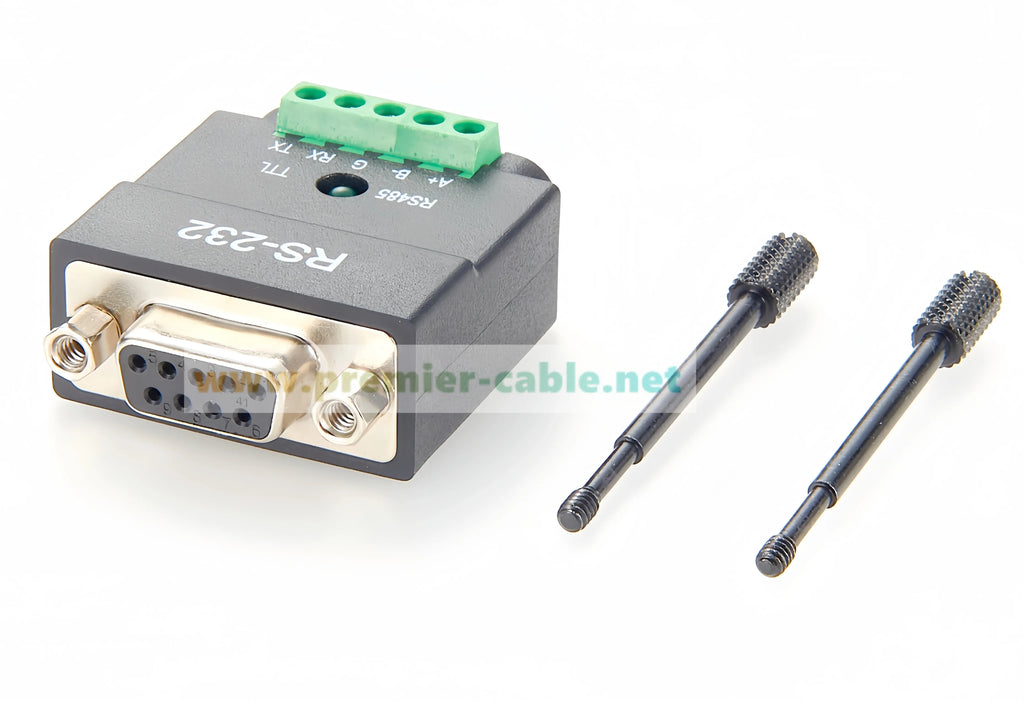 2 In 1 RS232 to RS485/TTL Serial Converter DB9 Male to 5Pin Screw Terminal Block RS232 to 3.3V/5V Interface Signal Adapter