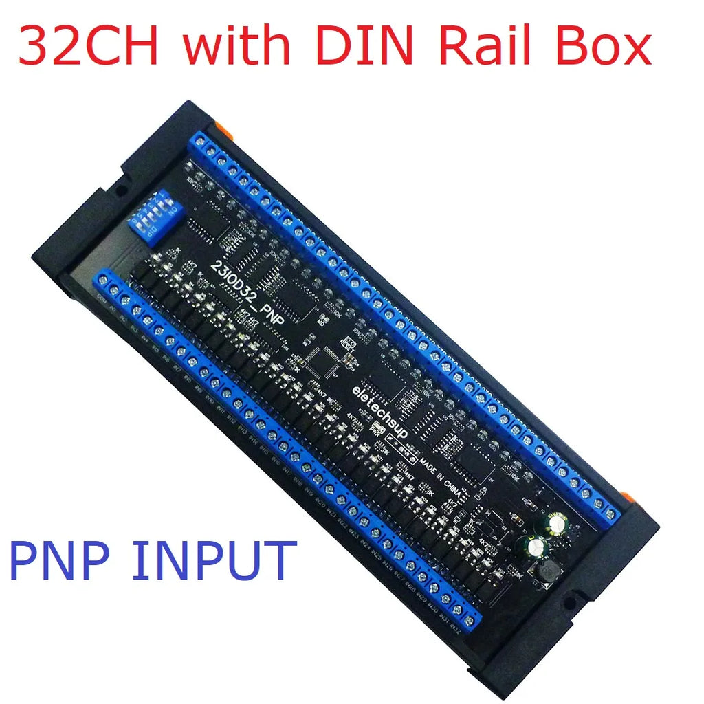 32CH RS485 IO Master-Slave Remote Control Switch Board NPN/PNP Isolation Input 300MA MOS Output Modbus RTU PLC Expansion Module