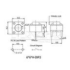 Tact Push Button Switch 12V Copper 4PIN DIP2 SMD Micro Switch 6X6X5 4.3 5 5.5 6 7 8 9 10 11 12 13 15MM TV Toys Home Use Button