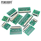 FPC FFC 0.5MM 1.0MM Pitch Conversion Board DIY PCB Board 6P~60P 6 8 10 20 24 26 30 34 40 50 60 P Connector For Cable Transfer