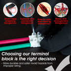Terminal Block 12-Position Strip 450V/32A PA66 Electrical Equipment Connectors 0.5-4mm² Plastic Flame Retardant Wire Connector