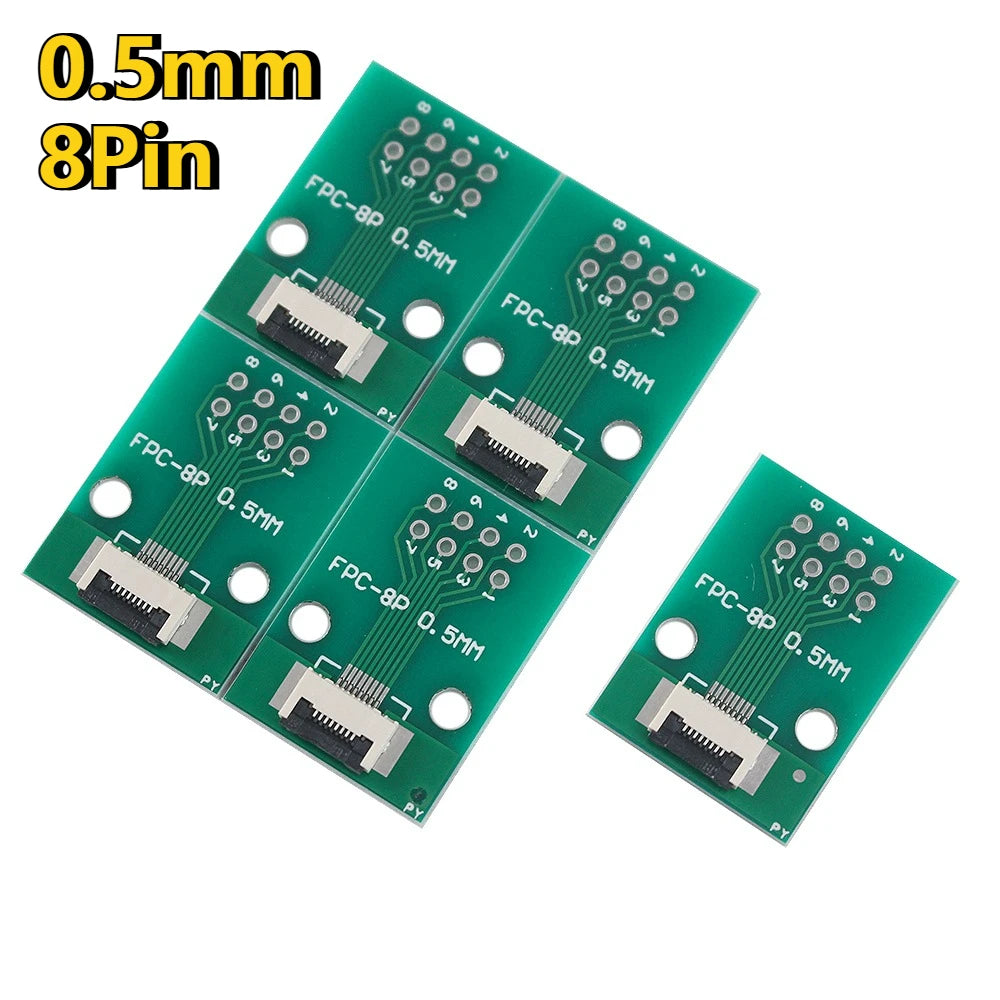 5PCS FPC FFC Connector 0.5mm Pitch Conversion Board SMT To 2.54mm 6P/8P/10P/12P/20P Flexible Cable Adapter Board