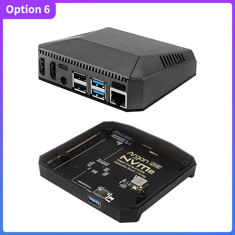 Argon One V2 Case for Raspberry Pi 4 Model B Passive Cooling Metal Shell Optional M.2 NVMe SSD Expansion Board for Argon ONE V2