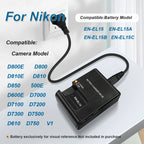 MH-25 EN-EL15 Charger D850 D800 D800E D810 D810E D600E D500 D7000 D7100 D7200 D7300 D7500 D610 D750 V1 Camera Battery Charger