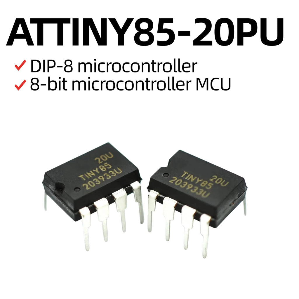 1/5/10PCS ATtiny85-20PU DIP-8 ATTINY85 DIP8 85-20PU ATTINY85-20 20U TINY85 DIP 8-bit AVR Microcontroller Chip IC New Original