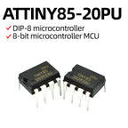 1/5/10PCS ATtiny85-20PU DIP-8 ATTINY85 DIP8 85-20PU ATTINY85-20 20U TINY85 DIP 8-bit AVR Microcontroller Chip IC New Original