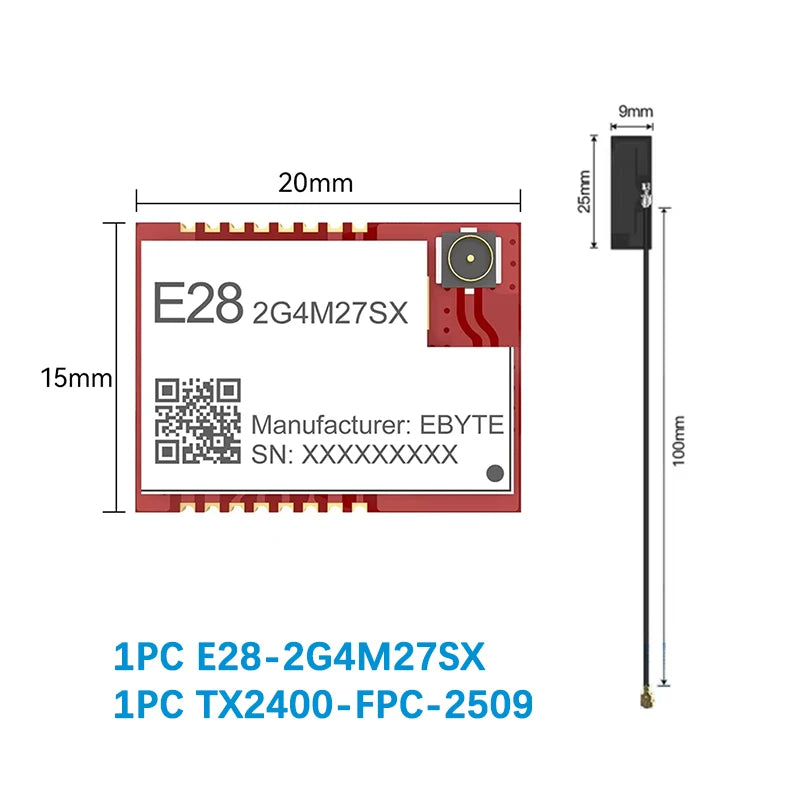 SX1281 SPI High-Speed LoRa Spread Spectrum Module 2.4GHz COJXU E28-2G4M27SX 27dBm SMD Module Secondary Development