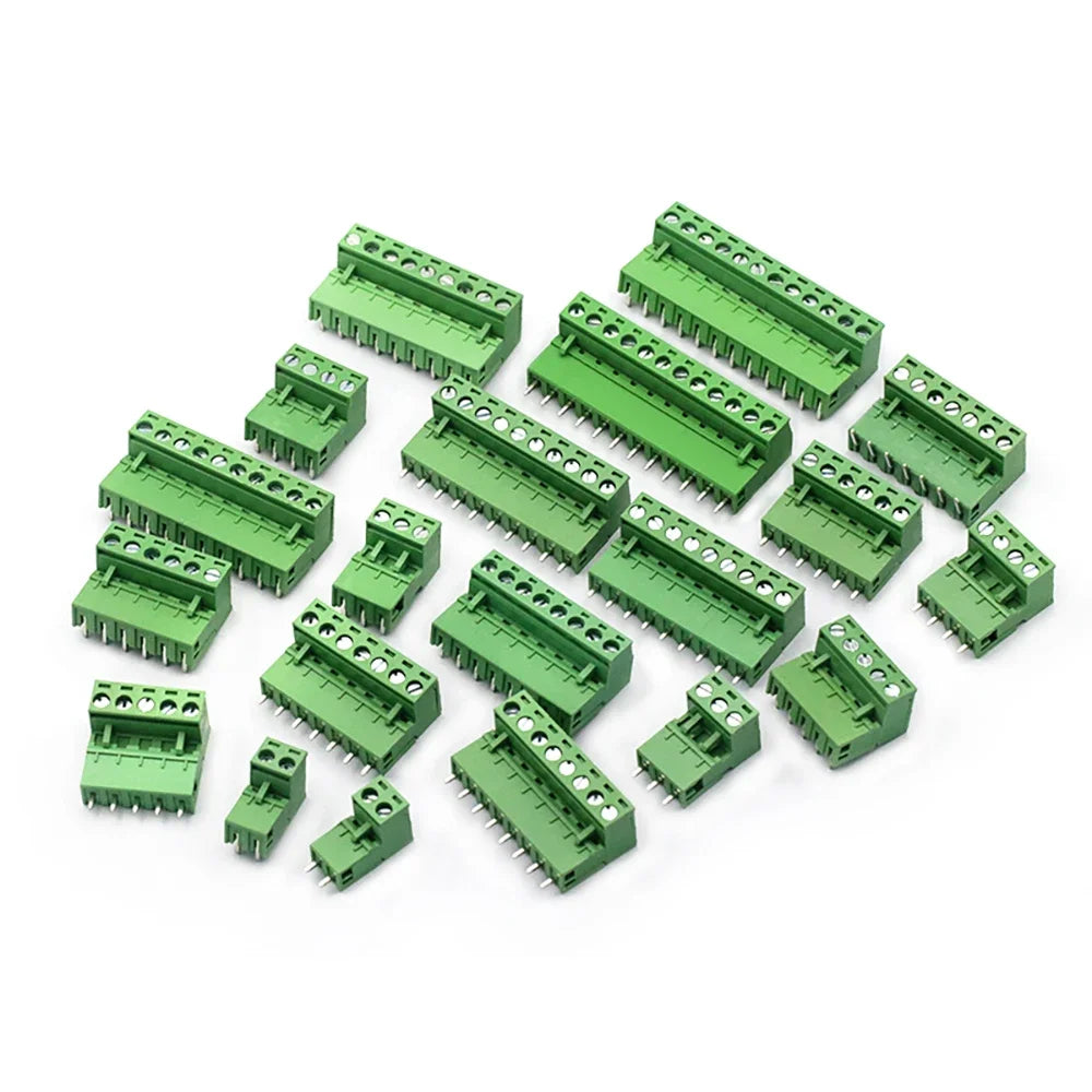 100pcs/50pairs 5.08mm Plugin Female Plug Receptacles Right Angle Straight Male Wafer 2EDGK 2EDGR/2EDGV PCB Wire Terminal Block