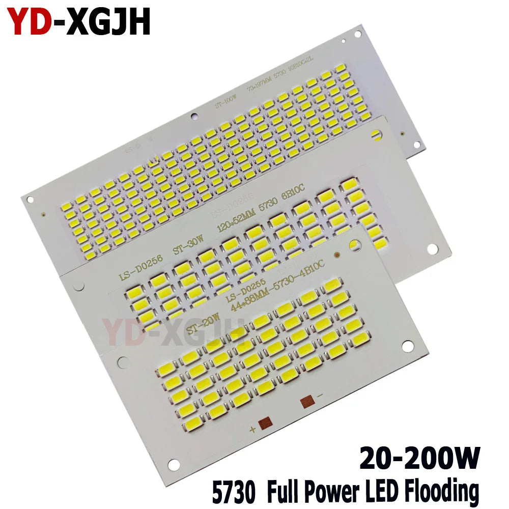 SMD5730 LED Chip PCB Light Source Long Aluminum Lamp Plate 20W 30W 50W100W Watt Diy Floodlight Outdoor Retrofit Lamp Board Acces