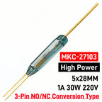 High Power SPDT Reed Switch 3 Pin 120V 127V 220V 230V 250V 400V 500V Voltage Normally Open/Closed NO/NC Magnetic Contact Sensor