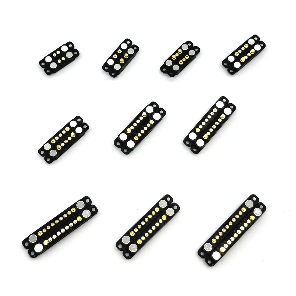 1sets DC 36V 5A Waterproof Magnetic Pogo Pin Connector 5Pin With Ears Pogopin Male Female Spring Loaded DC Power Socket
