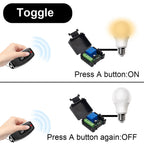 QIACHIP 433MHz Wireless Remote Control Switch Dry Contacts RF Relay Module DC 5V 12V 24V 48V 60V Remote Controls Gate Door Light