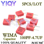 5PCS WIMA Capacitor 63V 100V 100PF 1000PF 0.1UF 1NF 100NF 680PF 4700PF 1UF 2.2UF 4.7UF 0.033UF 0.33UF 3.3UF Red square capacitor