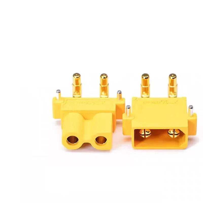 5/10 Male Female connector PCB board XT30-60PW Banana Golden head Right Angle Horizontal connector Male Heat Shrink Gold Plated