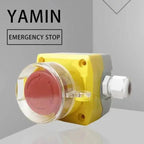 EX Emergency Stop Push Button Switch Box 1P Latching Lock Electrical Elevator Lift Rain-proof Explosion Proof 1NO 1NC LA38-11ZS