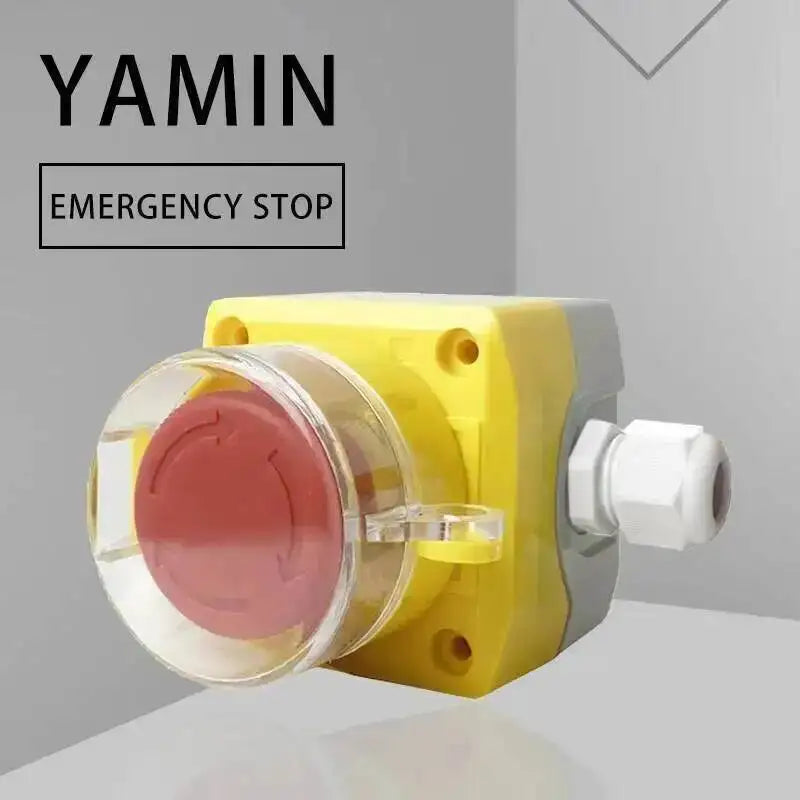 EX Emergency Stop Push Button Switch Box 1P Latching Lock Electrical Elevator Lift Rain-proof Explosion Proof 1NO 1NC LA38-11ZS