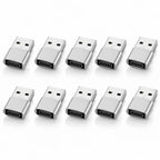 NNBILI 10Pack USB to USB C Adapter USBC Female to USB Male Super Fast Charging and OTG Converter For iPhone Xiaomi Huawei Laptop