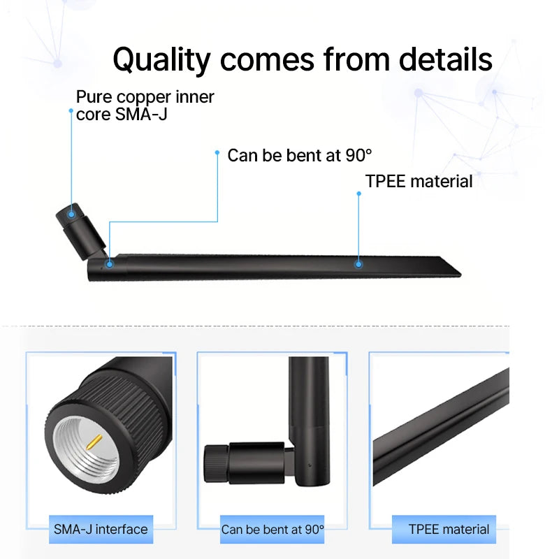 10pcs/lot Wifi Antenna 433MHz 490M SMA-J 4.0dBi High Gain TX433-JKD-20P Omidirectional Straight Rubber Antenna