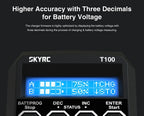 SKYRC T100 AC Lipo Battery Balance Charger Dual 5A 2X50W for 2-4S NiMH / NiCd / LiPo / LiFe / Lilon / LiHV  RC Car Charger