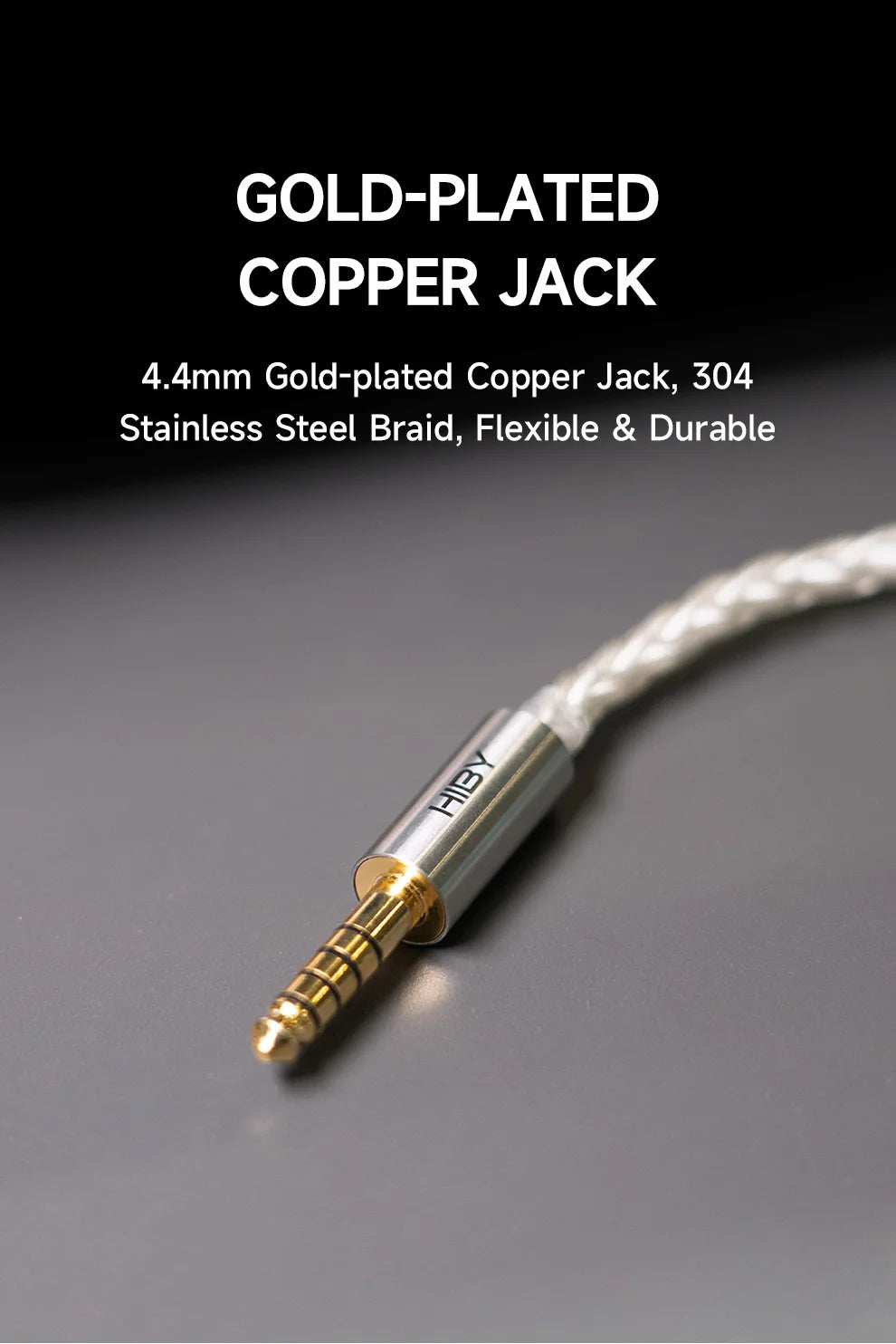 HiBy AUX HiFi Audio Cable Male Gold-plated Copper Jack 3.5mm / 4.4mm for R2 R3 R5 R6 R8 MP3 Music Player Dock Car Speaker