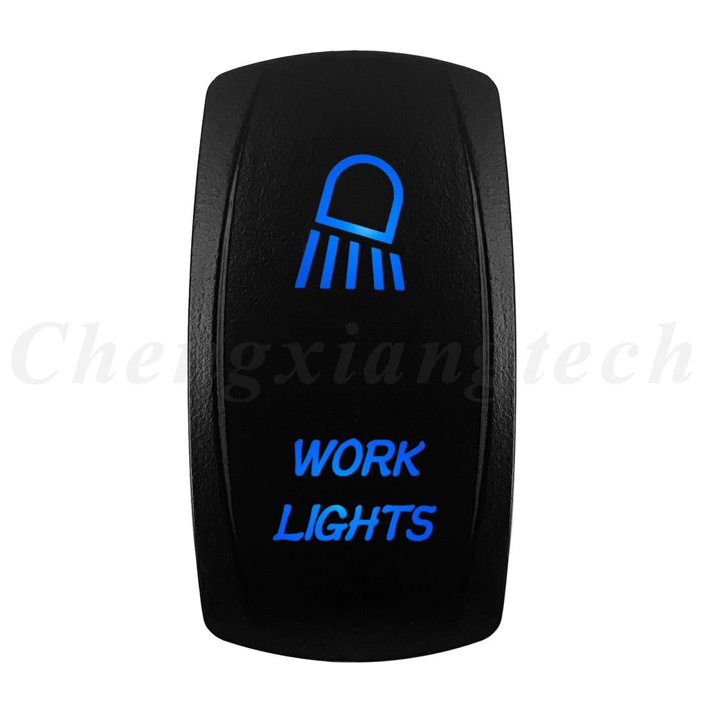 12V 20A Blue Led Car Boat Laser Rocker Switch ON OFF, (ON) OFF, ON OFF ON, (ON) OFF ON, (ON) OFF (ON) Waterproof