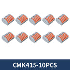 10/20Pcs Quick Push in Lever Wire Connector Splicing Compact Terminal 2 3 4 5 Ports Fast and Stable Connection Easy Installation