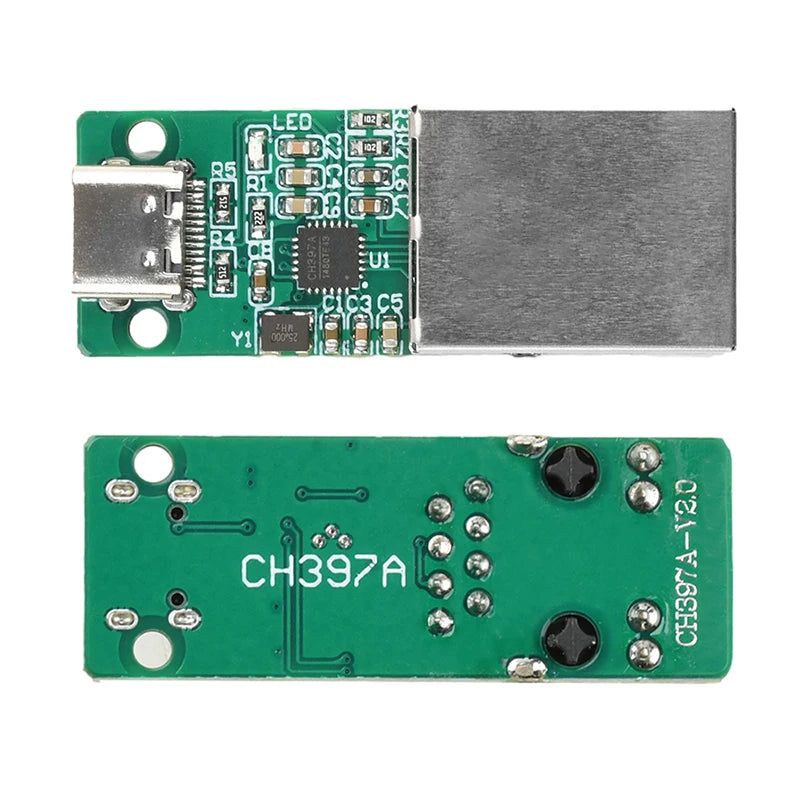 USB /Pin header/ Type C to RJ45 Ethernet Interface Module CH397A Module USB to Ethernet Interface Module USB to RJ45