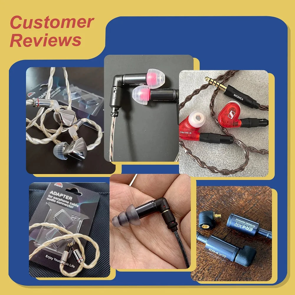 OKCSC Earphone Connecter 0.78MM 2 PIN Male to MMCX Female Adapter for TFZ UE18 JH13/16 W4R UM3X 1964 Earphones Earsets