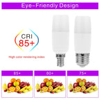 No Flicker 5W 10W 15W 20W LED Cylindrical Corn Bulb E27 E14 Light Bulb AC220V LED Lamp Home Decoration Chandelier Candle Light