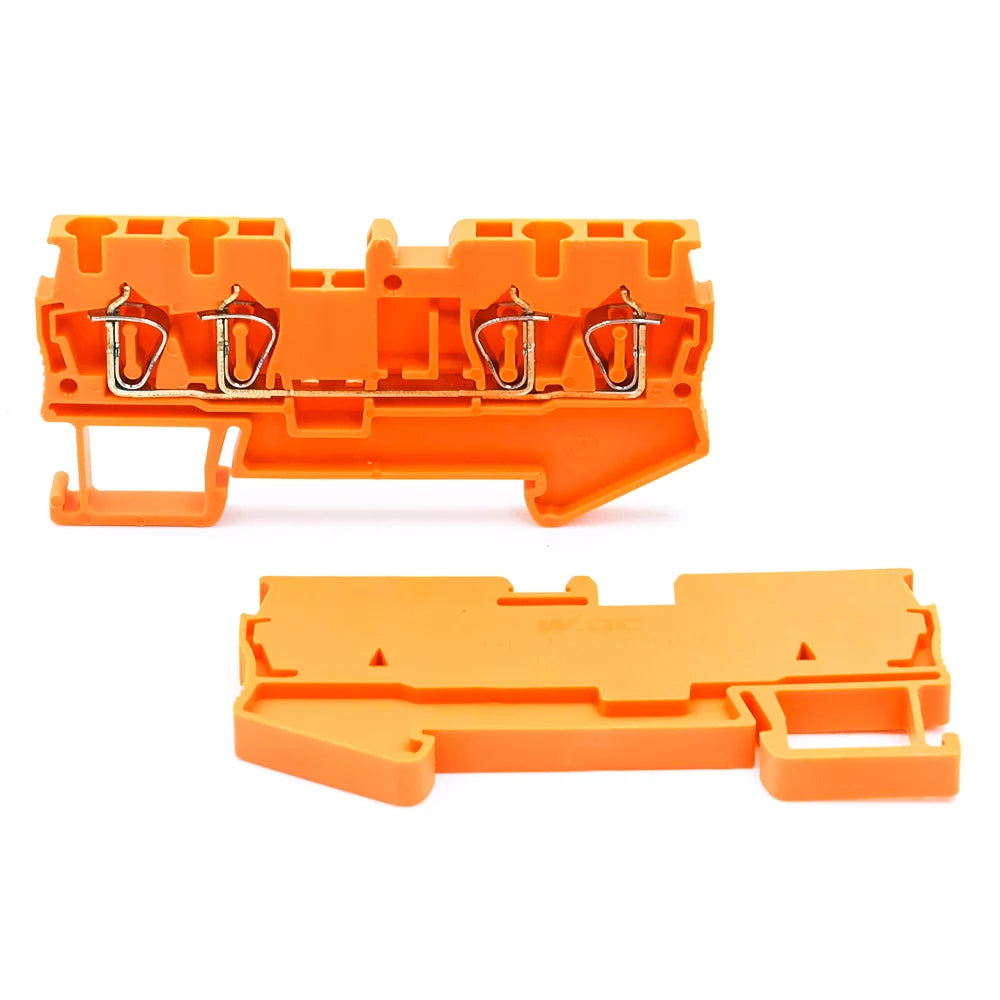 50Pcs ST 2.5-QUATTRO 4-Wire Terminal Block 2.5mm DIN Rail Compact Reliable Wiring Connections
