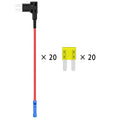 Micro2 Add a Circuit Fuse Tap 12V APT Micro II Automotive Holder Adapter Fuses Taps Connector ATR 12V with 5Pcs 20A Blade Fuse