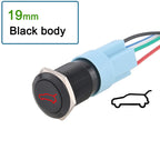 1pc 16mm/19mm Metal push button Switches for car trunk Momentary/latching 12V base 1NO 1NC with sockets