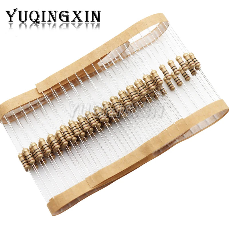 100pcs 1/2W Carbon Film Resistor 0.5W 5% 1R - 10M 0R 10R 100R 220R 330R 1K 2.2K 4.7K 10K 22K 47K 100K 1M 0 10 100 220 330 Ohms