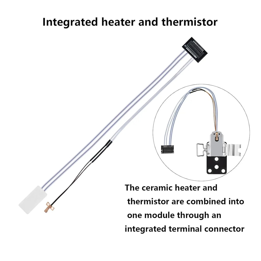 Heating Assembly Kit for A1/A1 Mini Hot End Heating Component with Heater Cartridge and Thermistor Temperature Sensor for Bambu