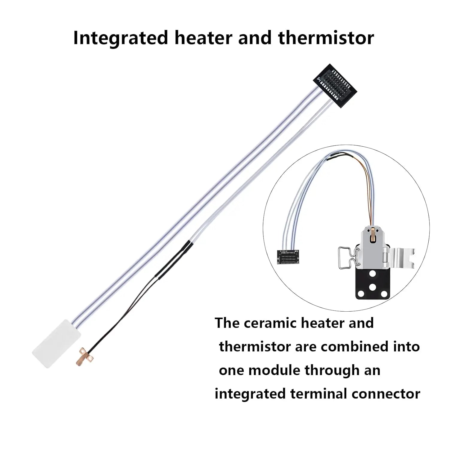 Heating Assembly Kit for A1/A1 Mini Hot End Heating Component with Heater Cartridge and Thermistor Temperature Sensor for Bambu