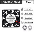 Gdstime Brushless Turbo Fan 24V Dual Ball 30mm 40mm 50mm For 3D Printer Fan DC Blower Cooling Fan 3010 4010 4020 5015 Clooer