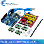CNC shield V3 / V4 Engraving Machine 3D Printer + 4PCS A4988 / DRV8825 driver Expansion Board + NANO 3.0 For UNO- R3 USB Cable
