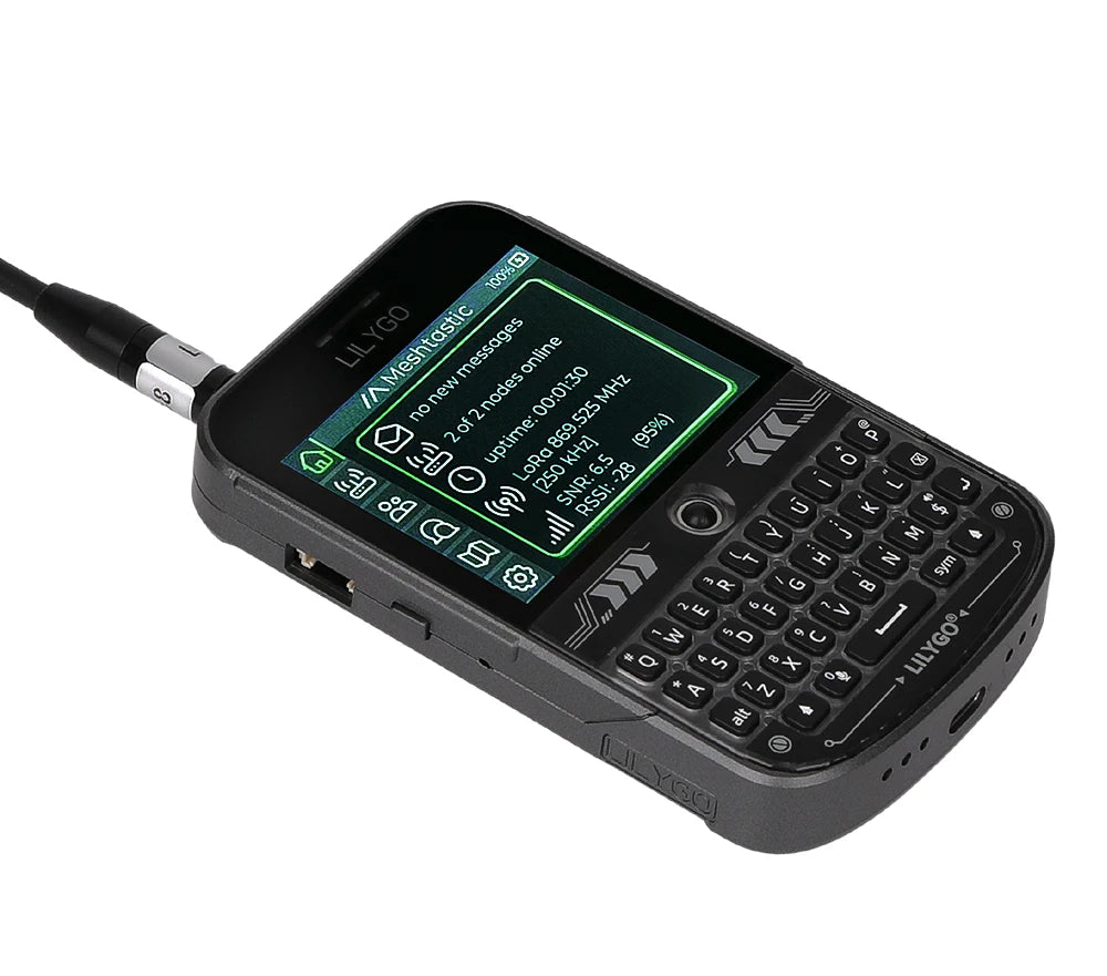 LILYGO T-Deck Plus Lora Mesh Radio with ESP32-S3 GPS LoRaWAN for Meshtastic Pocket Tracker Node with External Antenna