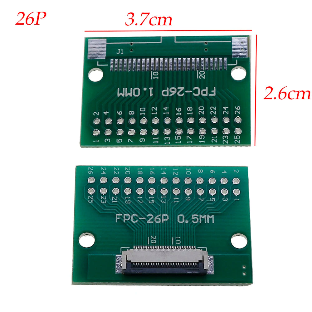 FPC FFC Flexible Cable Adapter Board 0.5mm Pitch Connector SMT to 2.54mm 16P/18P/20P/22P/24P/26P/30P/36P/40P/45P/50P/56P/60P/80P
