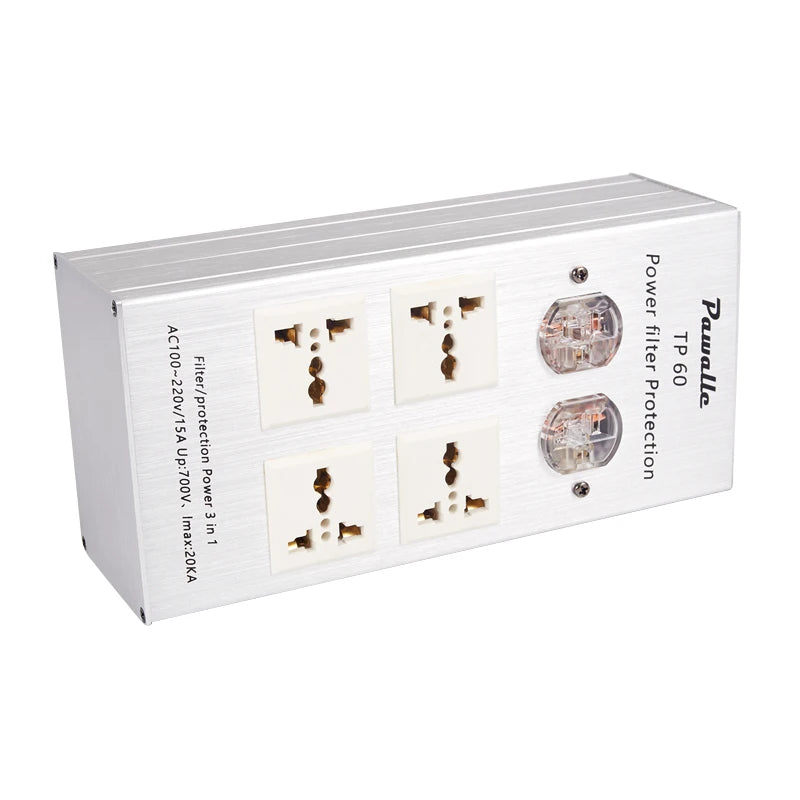 New Power Filter Lightning Protection Socket Anti-jamming Purifier 80V-240V General 3000W 15A 2 Level Surge Protection