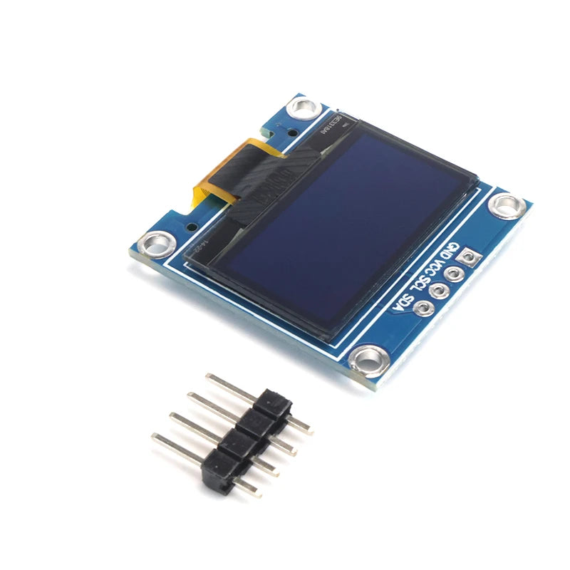 0.96 inch OLED IIC Serial White Display Module 128X64 I2C SSD1306 12864 LCD Screen Board GND VCC SCL SDA 0.96" for Arduino Black