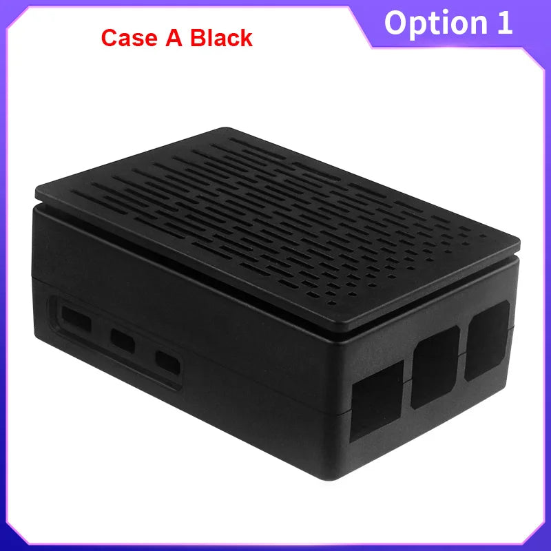 Raspberry Pi 5 ABS Case Black Silver Plastic Shell Optional PWM Cooling Fan Protection Box for Raspberry Pi 5