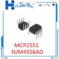 10Pcs/Lot MCP2551-I/P MCP2551 NJM4556AD,JRC4556AD DIP-8