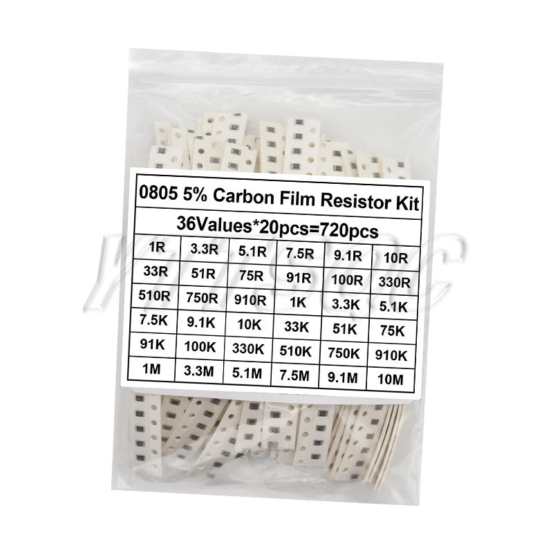 0402 0603 0805 1206 1210 2512 1% 5% 200pcs 660pcs 720pcs 4000pcs smd resistor kit assorted kit 10k 100k 1k 1r 100r 220r 1% 5%