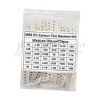 0402 0603 0805 1206 1210 2512 1% 5% 200pcs 660pcs 720pcs 4000pcs smd resistor kit assorted kit 10k 100k 1k 1r 100r 220r 1% 5%