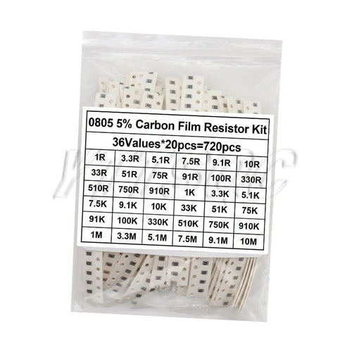 0402 0603 0805 1206 1210 2512 1% 5% 200pcs 660pcs 720pcs 4000pcs smd resistor kit assorted kit 10k 100k 1k 1r 100r 220r 1% 5%