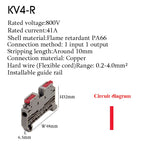 Wire Connectors Rail Type Electrical Quick Terminal Block Direct Insertion Instead Of UK ST PT Docking For Parallel Connection